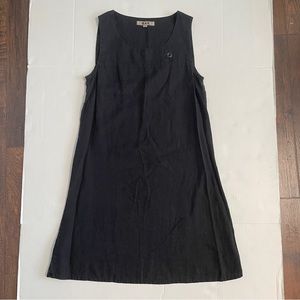 Flax Linen black tunic dress size small S